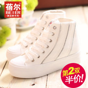 Becky fall 2015 new canvas shoes with high thick-soled platform high casual shoes in Europe, wind