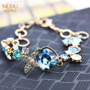 Mu-Mu-XI Sheng butterflies jewelry bracelet Korean cute Korea fashion accessories decorative rhinestones birthday gifts