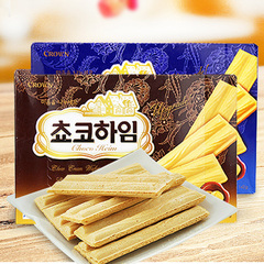 crown可瑞安韩国进口零食早代餐威化奶油夹心蛋卷饼干47g*6
