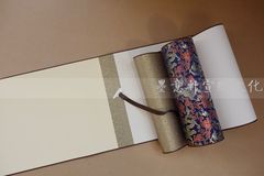 手工粉彩宣纸手卷 长卷卷轴 安徽毛笔书法国画30cm5米锦盒装