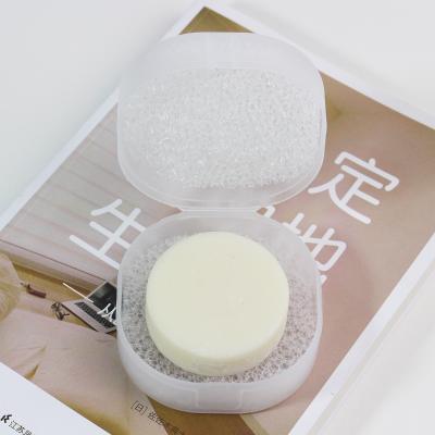 盒日式圆形旅r行手工小肥皂托沥水头发翻盖洗香皂lush便携海绵皂