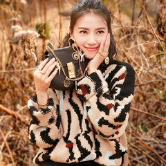 2016秋冬季新款女装宽松明星同款圆领韩版长袖羊绒针织毛衣秋装潮