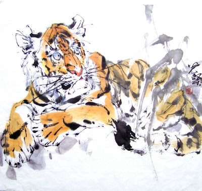 刘光贤《写意虎》