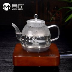 茗匠玻璃电热烧水壶茶炉楠竹自动上水泡茶器迷你茶具家用特价