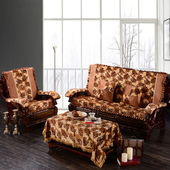 加厚海绵红木实木沙发坐垫木沙发垫带靠背冬连体定做椅垫