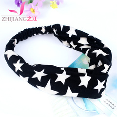 Jiangboximiya headband wash with running national wind wash stretch hood female summer headband