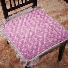 冬季毛绒坐垫学生办公室椅子垫加厚纯色欧式凳子垫简约餐椅垫子