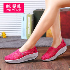 MI Ka fall 2015 air lace canvas shoes girl Korean version of lazy sets foot shoes flat shoes women's tide