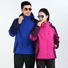 冬季新款冲锋衣男女三合一冬季加厚两件套抓绒衣情侣款户外登山服