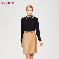 SCOFIELD2016秋冬新品纯色羊毛针织套头毛衣SFKW64T01S