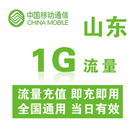 山东移动流量日包1G全国流量2G/3G/4G通用流量包加油包24小时有效