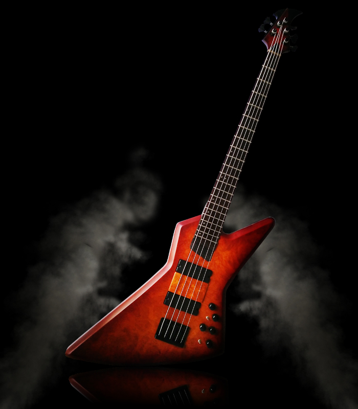 5弦贝司explorer手工定做diy电贝斯led灯套装异形bass送大礼包