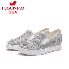 Rich bird spring 2016 new elevated shoes women rhinestone platform shoes shoes with a pedal