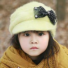 艾薇可 儿童冬季保暖帽子加厚内里宝宝兔毛帽韩版小童女童公主帽