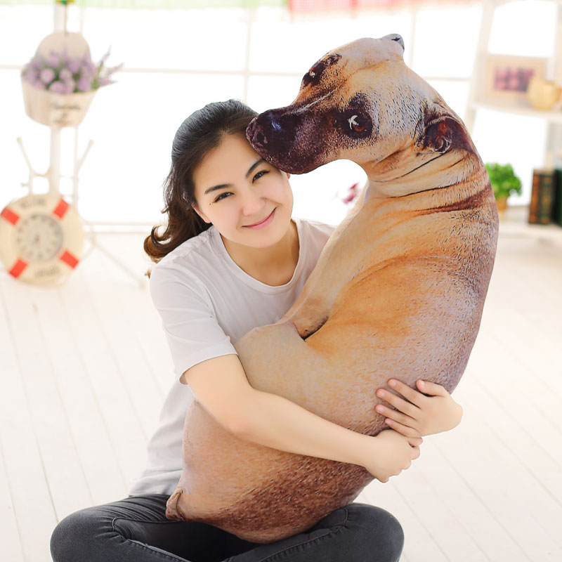 创意仿真狗狗抱枕3d毛绒玩具动物公仔大号布娃娃可爱女生睡觉玩偶在类目 玩具/童车/益智/积木/模型, 毛绒布艺类玩具中 - 来自Buy2taobao.com提供专业的淘宝代购服务