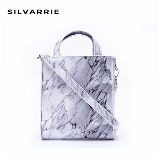 bv的包怎麼護理 SILVARRIE 思花綺2020新款理石紋印花單肩斜跨包手拎包小方包女包 bv的包包