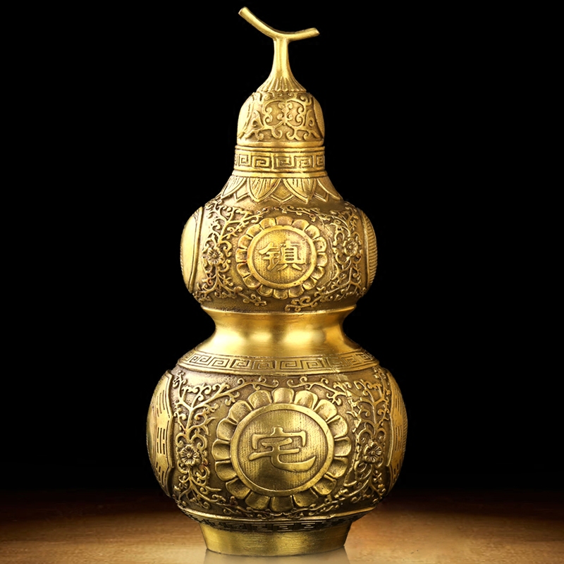 易明居福禄进宝八卦天医铜葫芦百草明咒葫芦百福铜葫芦阵摆件