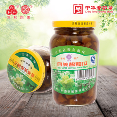 四美酱菜酱甜瓜375g扬州特产咸菜瓶装下饭菜自制爽口小菜食品