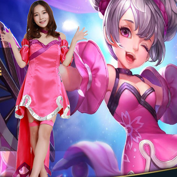 新款实拍王者荣耀小乔cos 初始皮肤微风之恋cosplay女装古装服装