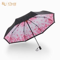 kukobold双层黑胶遮阳伞防晒防紫外线超轻伞晴雨两用伞折叠三折伞