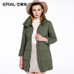 艾莱依正品羽绒服女2016冬装新款 韩版时尚修身立领外套ERAL16009