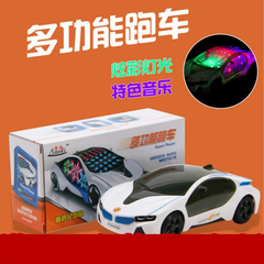 新款带3D灯光音乐电动万向车 概念车模型儿童玩具车