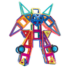 益趣磁力片积木磁性磁铁积木益智玩具男女孩百变儿童3-4-6-8周岁