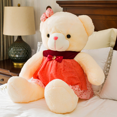 毛绒玩具穿裙子泰迪熊布娃娃可爱大号毛绒玩具小熊抱抱熊公仔女友