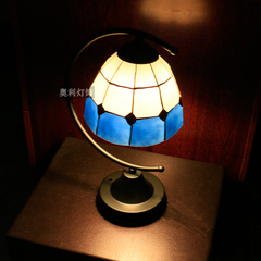蒂凡尼台灯卧室床头 美式田园地中海书房书桌创意复古LED餐厅灯具