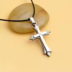 基督教十字架项链 不锈钢吊坠 团契礼品主内饰品 男女款生日礼物