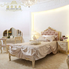 欧式单人床 法式布艺床  欧式次卧公主床 软包床 简约1.35米床