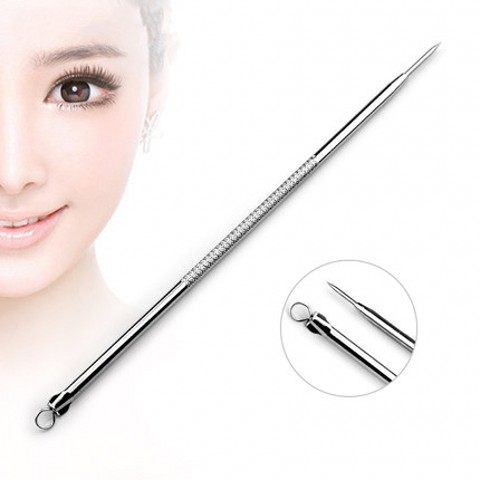 蔓兰芬粉刺针 不绣钢美容针去黑头针黑头专用挤痘痘工具暗疮针-mc母婴