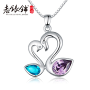 925 Silver necklace old silver Pu wild Swan necklace women fashion Korea silver silver jewelry gift necklace women