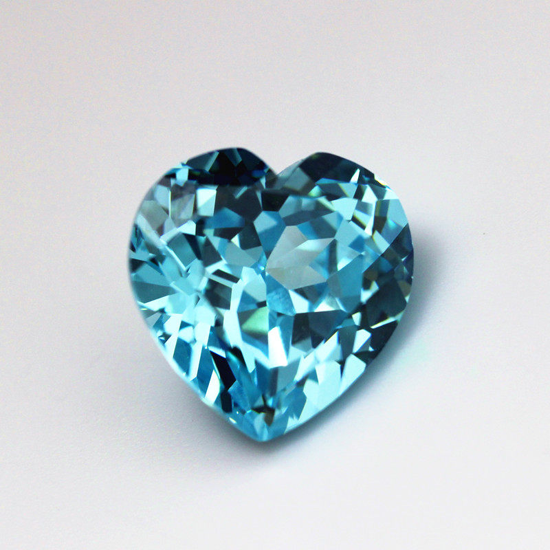 4返￥0.09白色心形仿真钻莫桑透明高碳钻裸石桃心爱