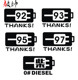 请充92#汽油车贴纸92#93#95号97号 汽车油箱盖贴纸 柴油0#车贴纸