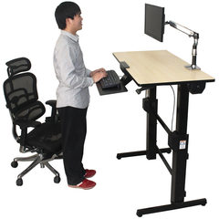 达宝利人体工学电脑桌椅组合套装办公桌办公椅拯救脊椎坐站交替