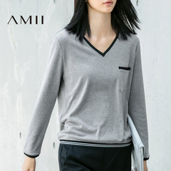 1Amii[极简主义]2016冬季新款90绒修身过膝加厚羽绒服女装宽松