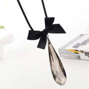 Love jewelry fashion Joker bow drop necklace decorated jewelry pendant long necklace