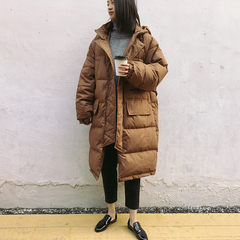 2016冬装新款韩版宽松显瘦中长款棉衣大码加厚面包棉服外套女学生