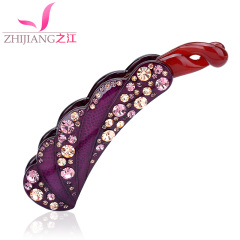 Zhijiang Korean jewelry rhinestones large banana clips for vertical gripping clamp character clip ponytail clip Barrette issuing headwear