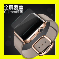 锐舞Apple Watch钢化膜iWatch保护膜苹果手表全覆盖全屏贴膜i高清