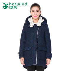 Hot-air wool woolen coat in the Korean version of the slim wool coat women long wave students 11H5906