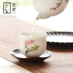 景君 景德镇陶瓷器手绘粉彩福寿多 手工品茗杯功夫茶具茶杯主个人