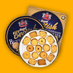 马来西亚进口GPR/麦奥迪英式皇家曲奇饼干奶味礼品铁盒装休闲零食