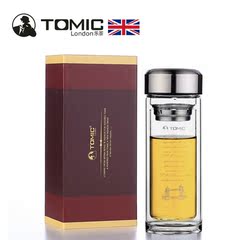 特美刻 TOMIC/特美刻高档玻璃杯 双层带盖过滤透明水杯子水晶杯茶