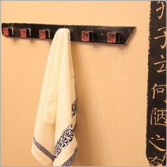 新中式卫浴用品 酒店会所宾馆毛巾挂 仿古工艺个性毛巾架 中国印