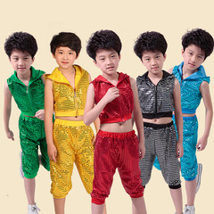 2015新款六一儿童演出服亮片少儿表演服饰男女童套装幼儿舞蹈服装