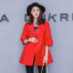 MFAN外套 摩秋装新款韩版女时尚短款中袖风衣1201C