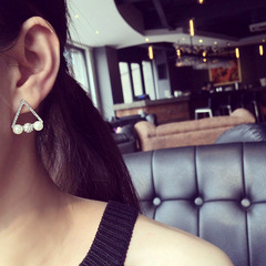 Shanzai new Korean fashion triangle drill no ears pierced earrings ear studs earrings ear