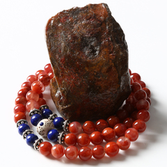 Bao old South red agate Crystal sealed for 10 years once Loopy bracelet 925 Silver Green Gold and old customer activity